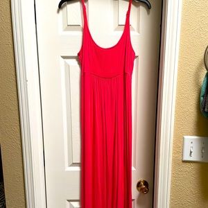 Calvin Klein Size 10 Cotton Pink Maxi Dress, Good Condition.